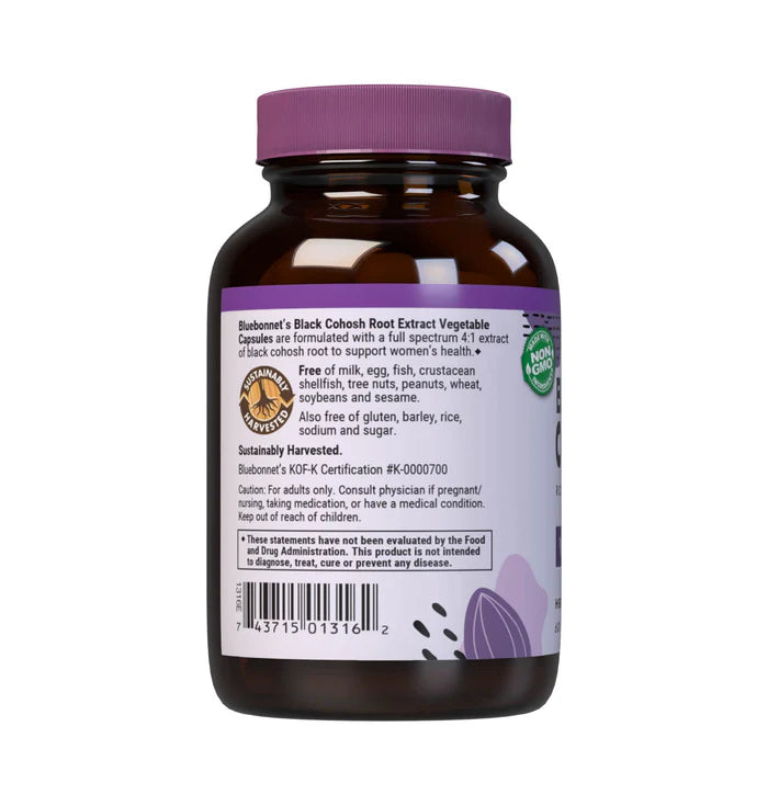 Bluebonnet Black Cohosh Root Extract 250 mg 60 VCaps | Women's Botanical