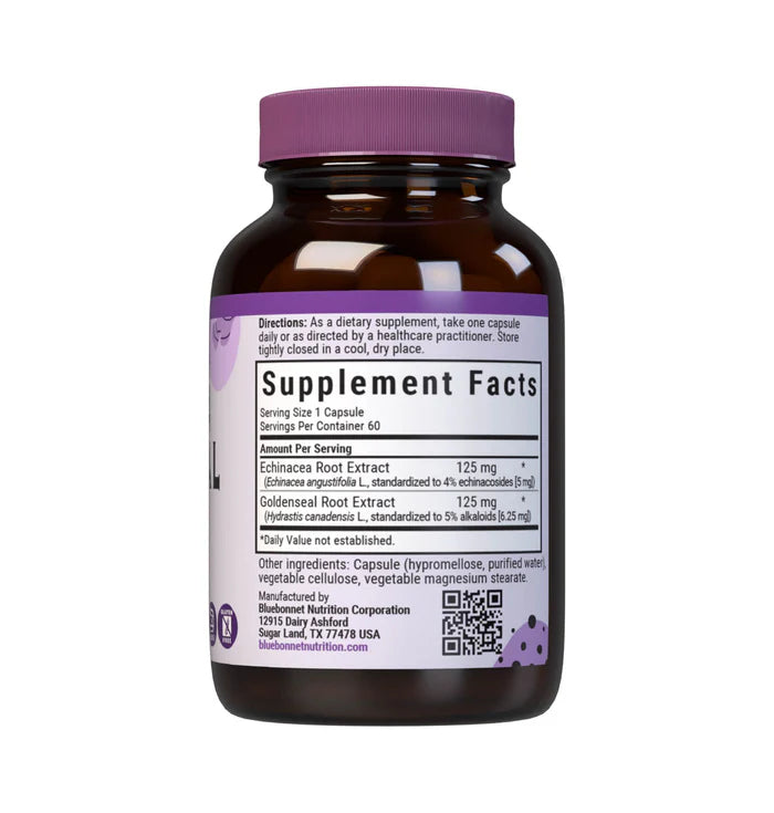 Bluebonnet Echinacea Goldenseal Root Extracts 60 Vcaps