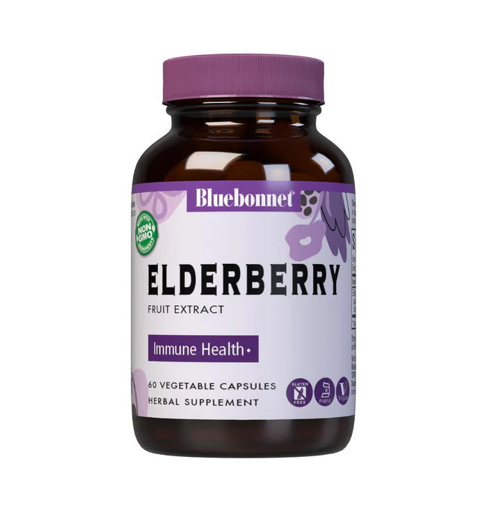 Bluebonnet Elderberry Fruit Extract 60 Vcaps