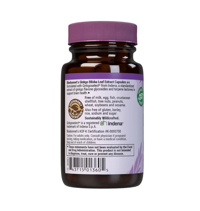 Bluebonnet Ginkgo Biloba Leaf Extract 30 Vcaps