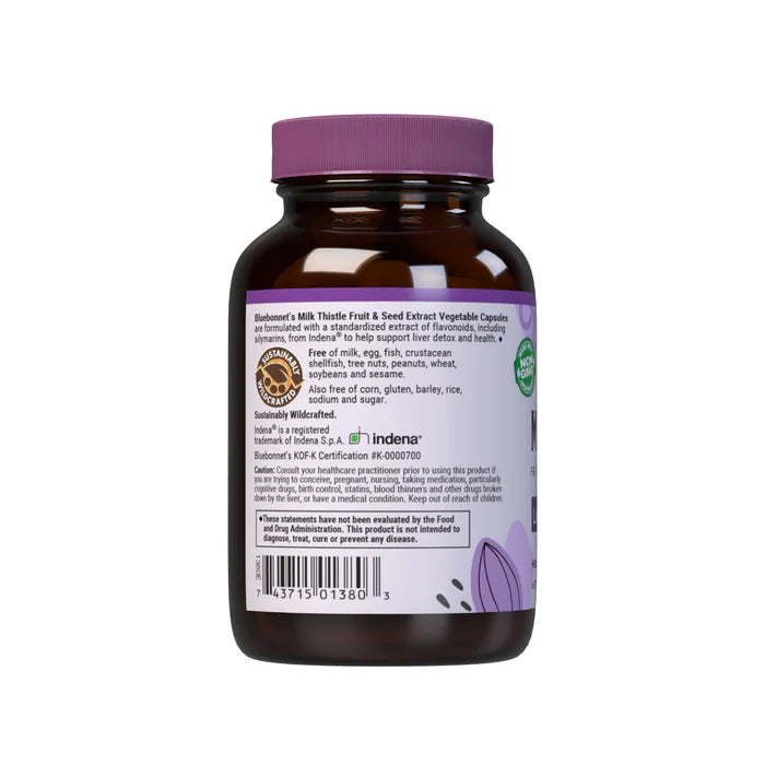 Bluebonnet Milk Thistle Fruit & Seed Extract 60 Vcaps