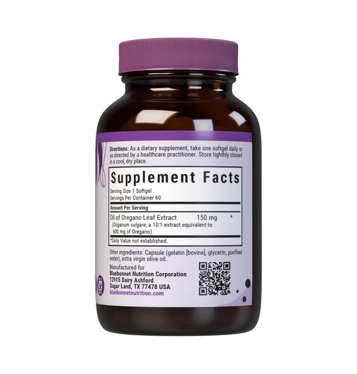 Bluebonnet Oil of Oregano Leaf Extract 60 Softgels