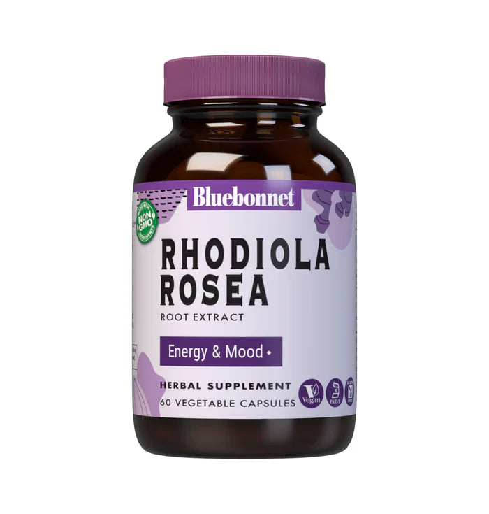 Bluebonnet Rhodiola Rosea Root Extract 250 mg 60 VCaps front product image