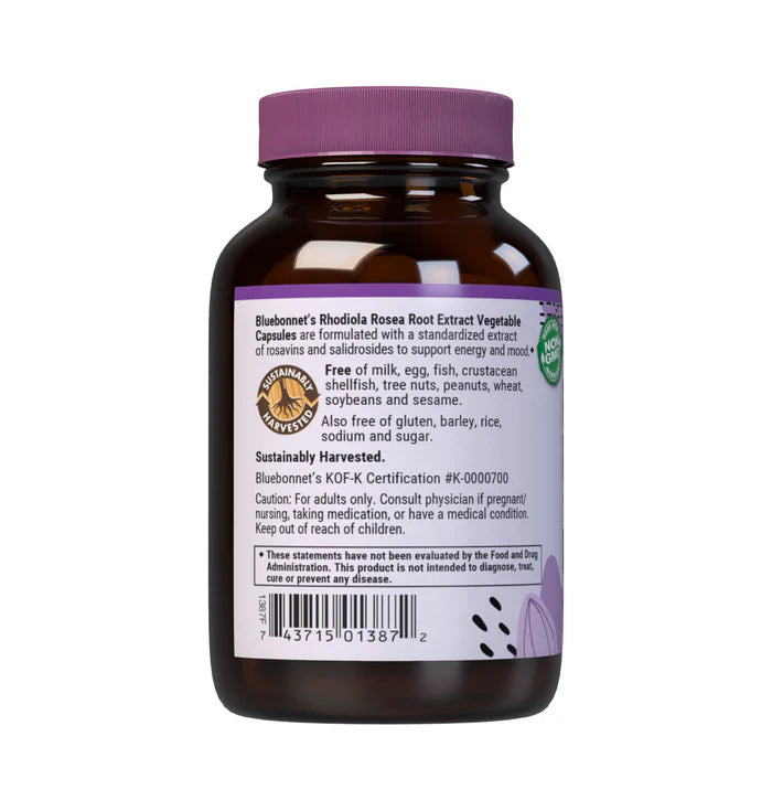 Bluebonnet Rhodiola Rosea Root Extract 250 mg 60 VCaps product image 3