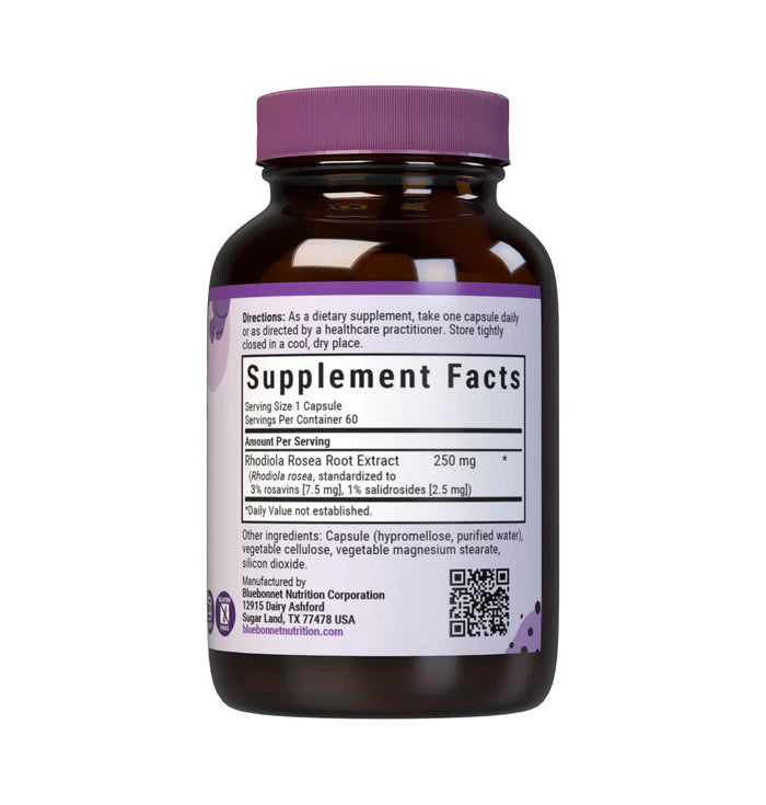 Bluebonnet Rhodiola Rosea Root Extract 250 mg 60 VCaps product image 2