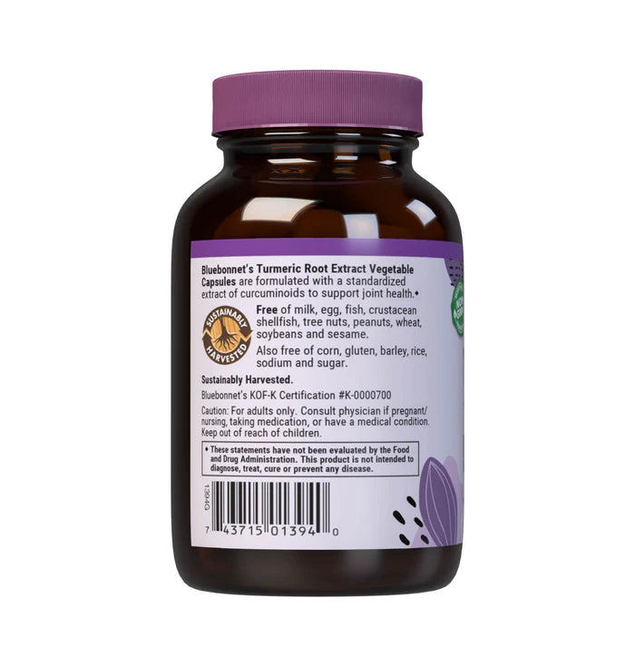 Bluebonnet Nutrition TURMERIC ROOT EXTRACT 60 VCAPS