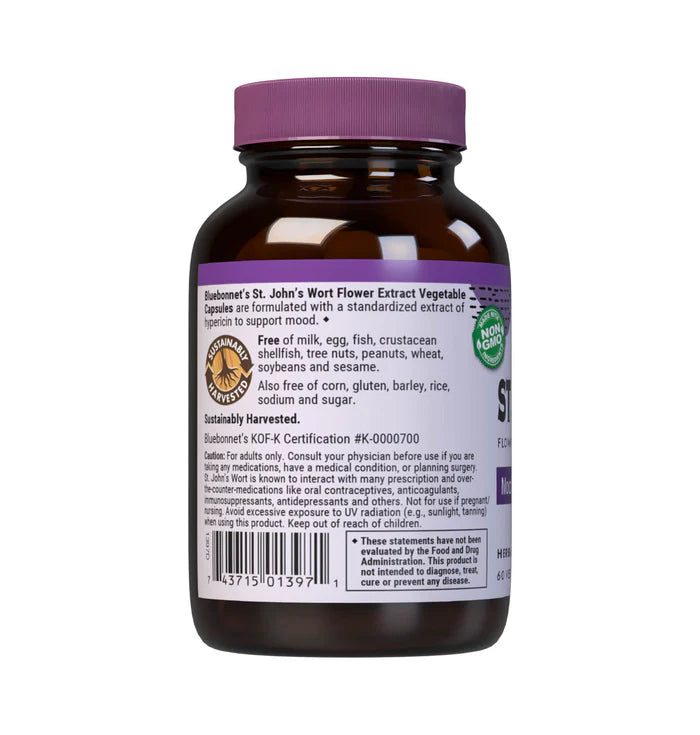 Bluebonnet St. John's Wort Flower Extract 60 Vcaps