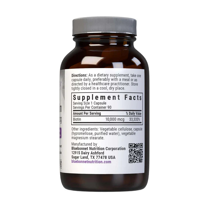 Bluebonnet Beautiful Ally Biotin 10,000 mcg 90 VCaps