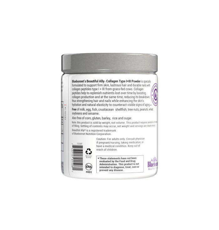 Bluebonnet Beautiful Ally Collagen Type I plus III Powder 6.9 oz
