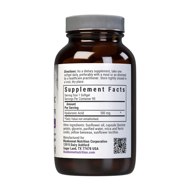 Bluebonnet Beautiful Ally Hyaluronic Acid 100 mg 90 Softgels