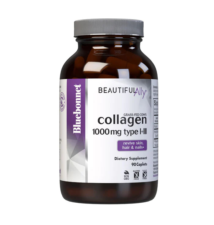 Bluebonnet Beautiful Ally Collagen 1000 mg TYPES I + III 90 Caplets