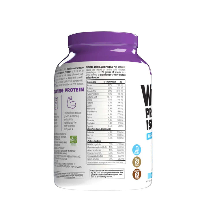 Bluebonnet Vitamins Whey Protein Isolate French Vanilla 2 lb