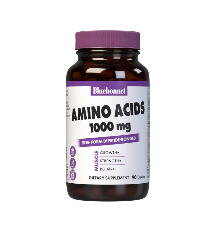 Bluebonnet Vitamins Amino Acids 1000 mg - 90 Caplets (30 Servings)