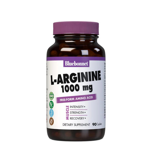 Bluebonnet L-Arginine 1000 mg 90 Caplets front product image