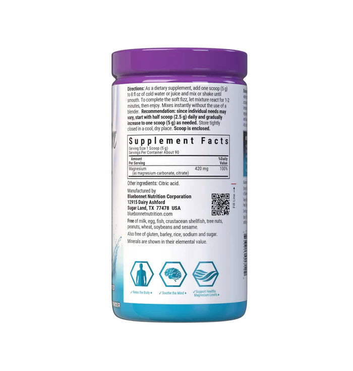 Bluebonnet Vitamins Simply Calm Magnesium Powder - Unflavored 16 oz
