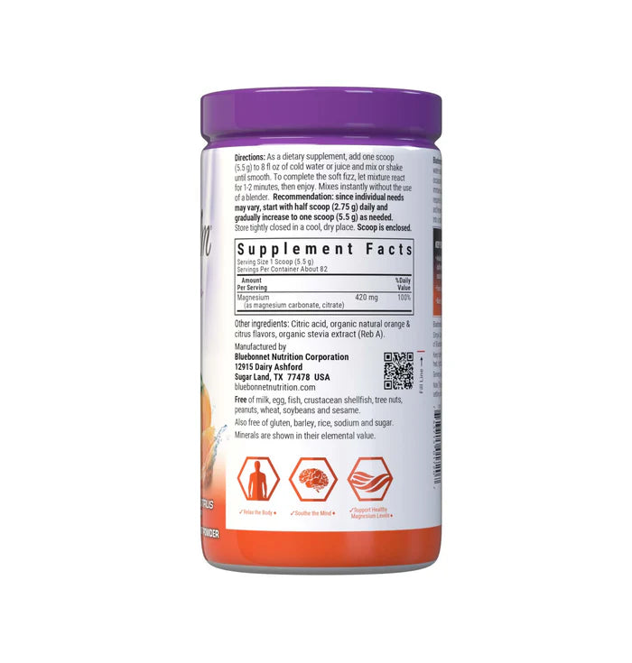 Bluebonnet Vitamins Simply Calm Magnesium Powder - Orange Citrus 16 oz