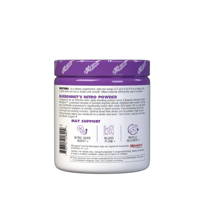 Bluebonnet Vitamins Nitro Powder - Raspberry 3.7 oz