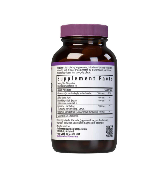 Bluebonnet Vitamins Blood Sugar Support - 60 Vegan Capsules