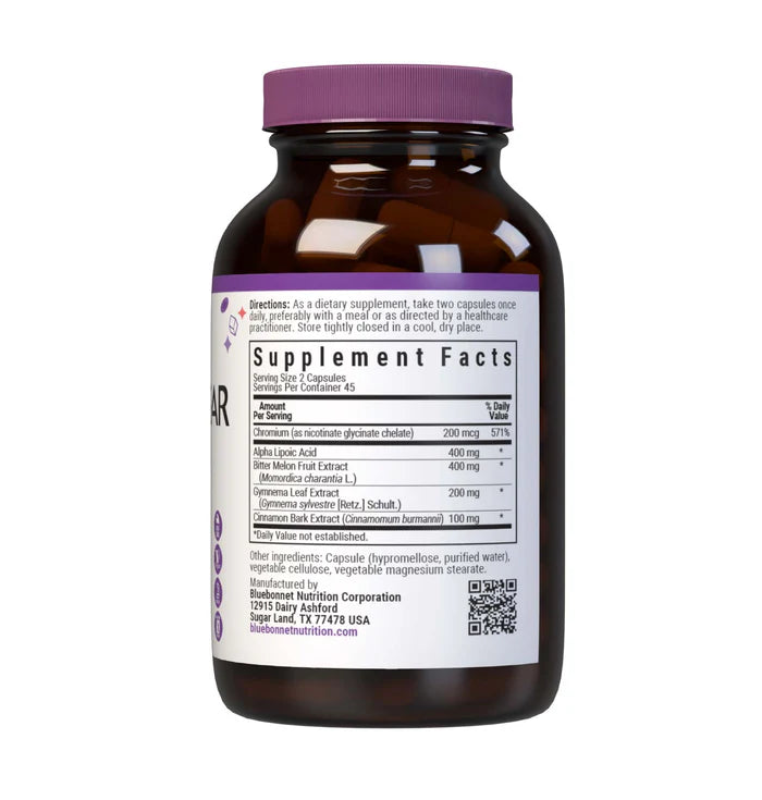 Bluebonnet Vitamins Blood Sugar Support – 90 Vegetable Capsules