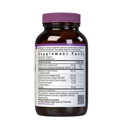 Bluebonnet Turmeric Boswellia Bromelain Botanical Formula 30 Vegan Capsules