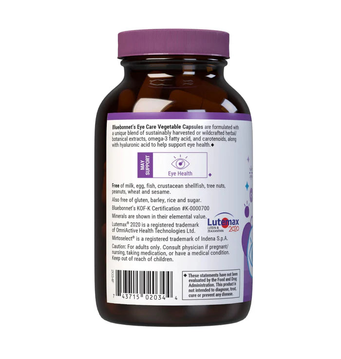 Bluebonnet Eye Care Macular & Blue Light Support 90 Vegetable Capsules