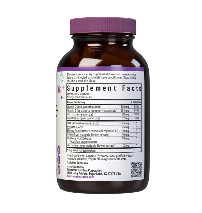 Bluebonnet Eye Care Macular & Blue Light Support 90 Vegetable Capsules
