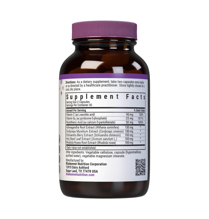 Bluebonnet Adrenal Support 60 Vegetable Capsules
