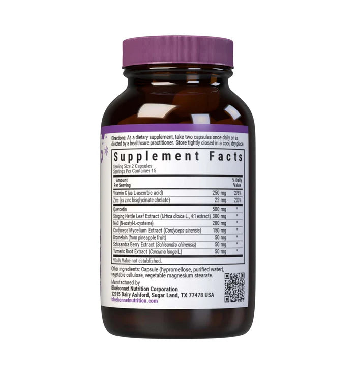 Bluebonnet Just Breathe Respiratory & Sinus Support 30 Vegetable Capsules