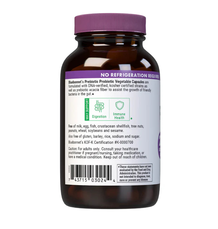 Bluebonnet Prebiotic & Probiotic 20 Billion CFU 30 Vegetable Capsules