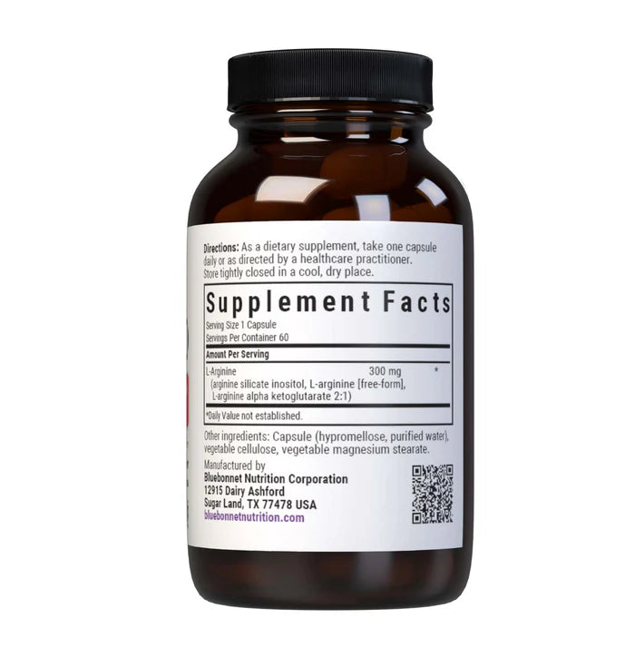Bluebonnet Nitro Nitric Oxide Support 60 Vegetable Capsules | Vascular Wellness