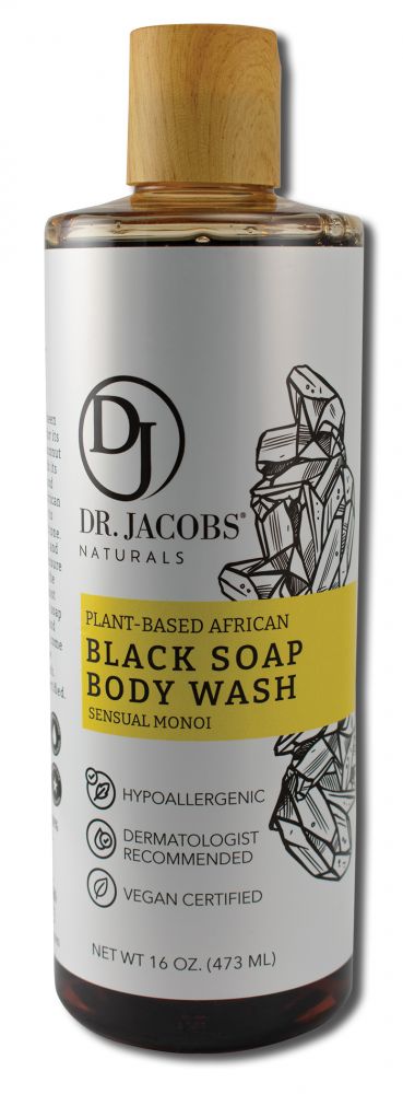 Dr. Jacobs Naturals Sensual Monoi Black Soap Glow Body Wash 16 fl oz