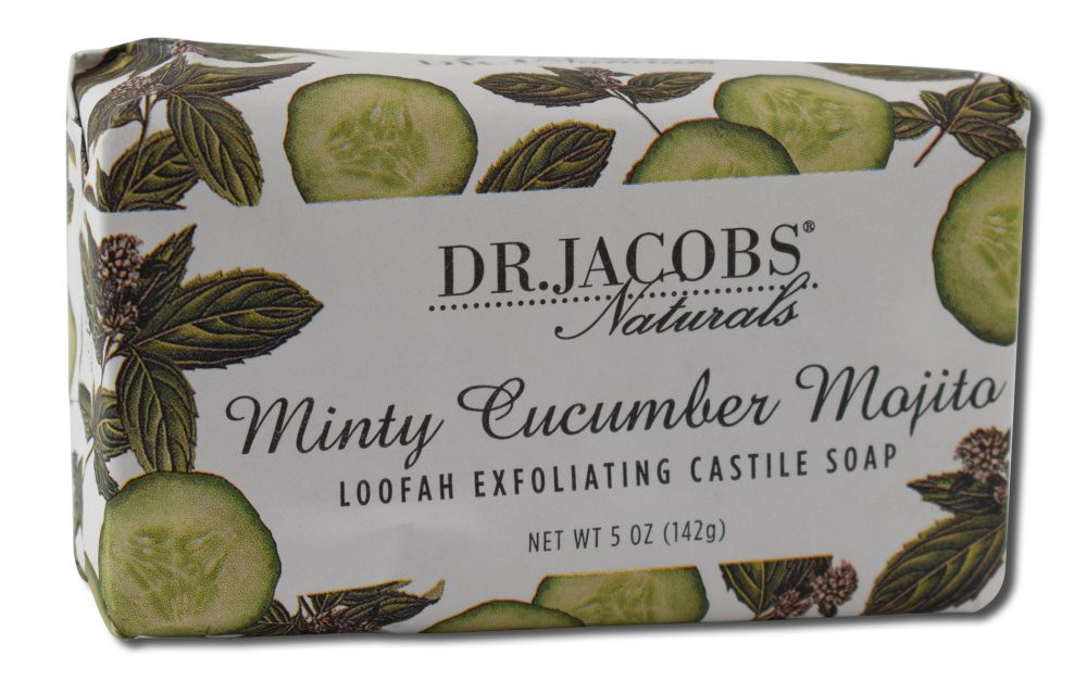 Dr. Jacobs Naturals Minty Cucumber Mojito Exfoliating Bar Soap 5 oz