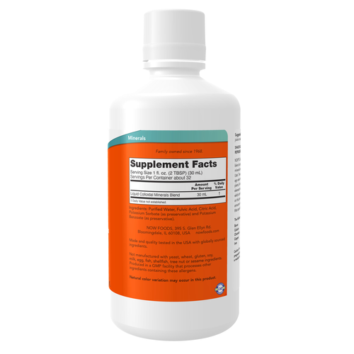 NOW Foods Colloidal Minerals Liquid 32 oz