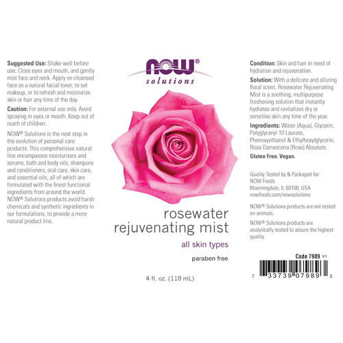 Now Solutions Rosewater Mist 4 oz