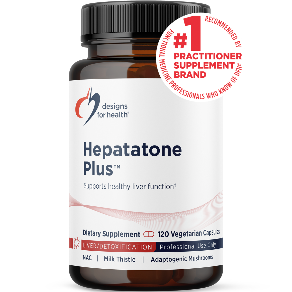 Designs for Health Hepatatone Plus 120 capsules front label