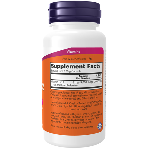 NOW Foods Methyl B-12 5,000 mcg 90 Veg Capsules