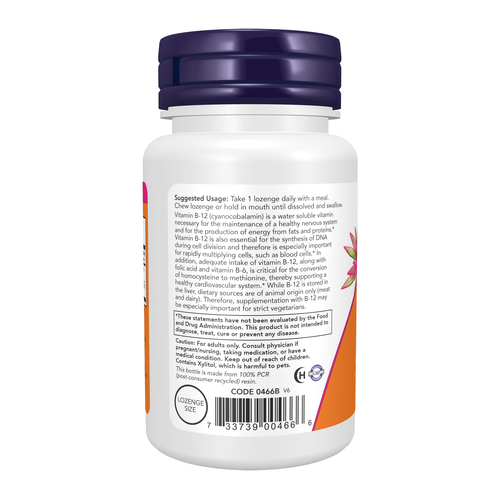 NOW Foods Vitamin B-12 1,000 mcg 100 Lozenges