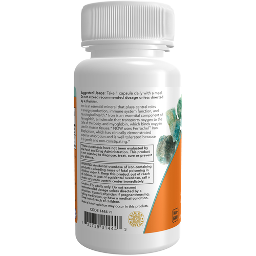 NOW Foods Iron 36 mg Double Strength 90 VCaps