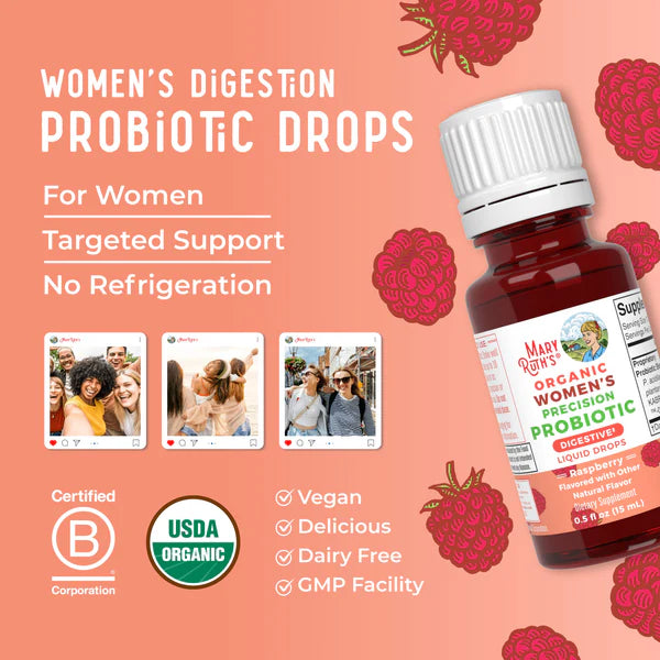 MaryRuth's Organic Women's Precision Probiotic Digestive Liquid Drops 0.5 oz
