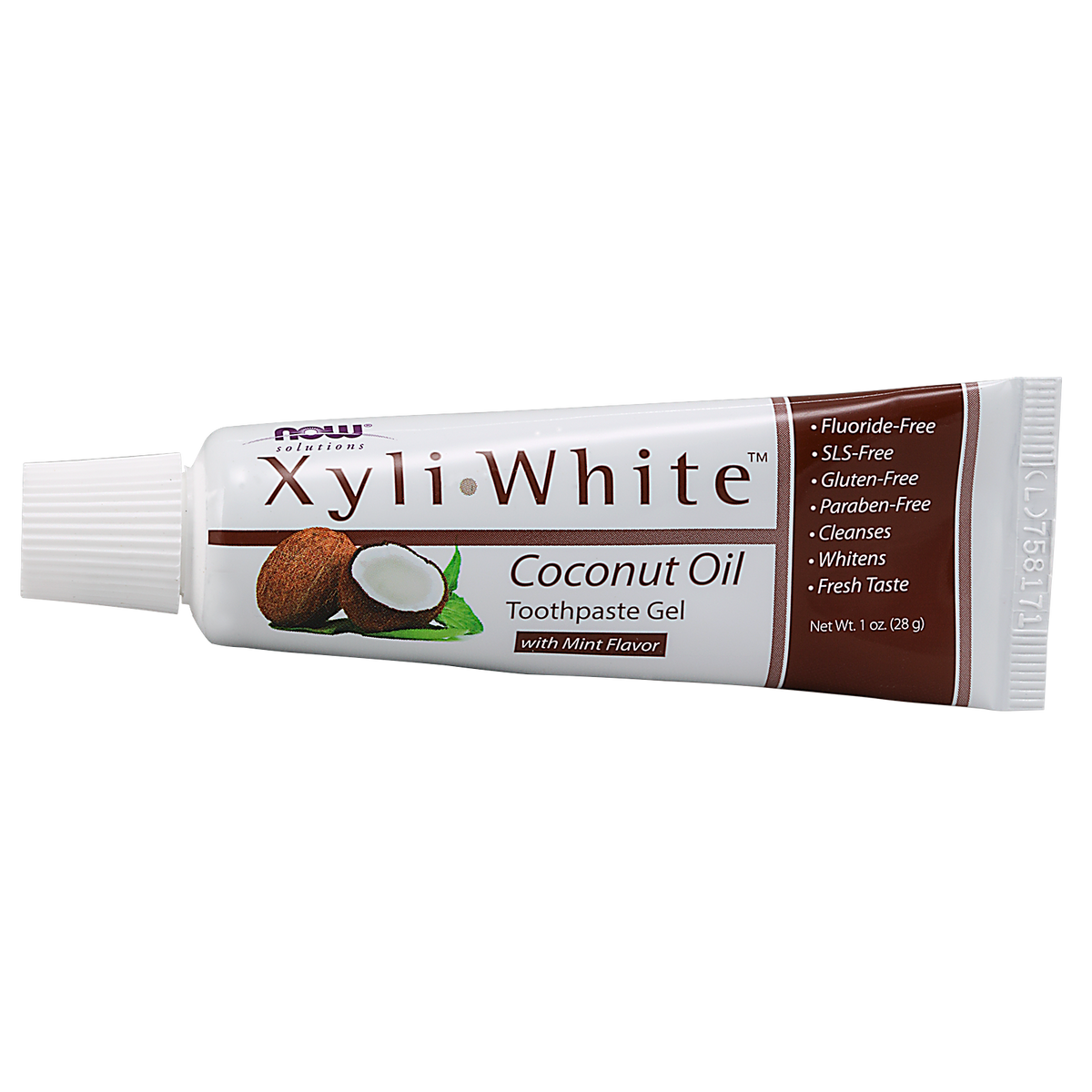 NOW Foods XyliWhite™ Coconut Oil Toothpaste Gel - 1 oz. front package image