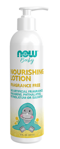 NOW Foods Nourishing Baby Lotion, Fragrance Free - 8 fl. oz. front package image
