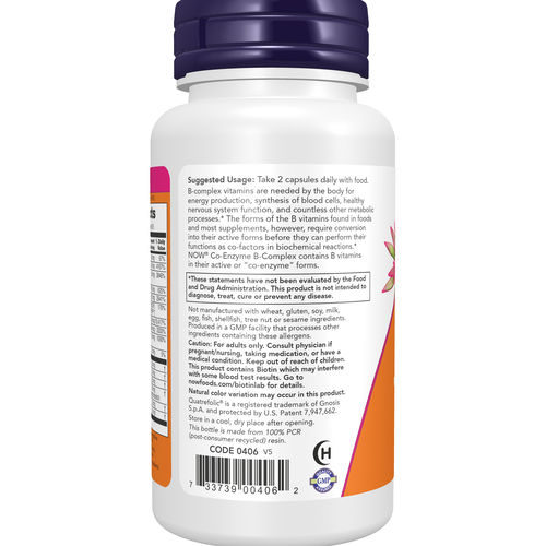 NOW Foods Coenzyme B-Complex 60 Veg Capsules