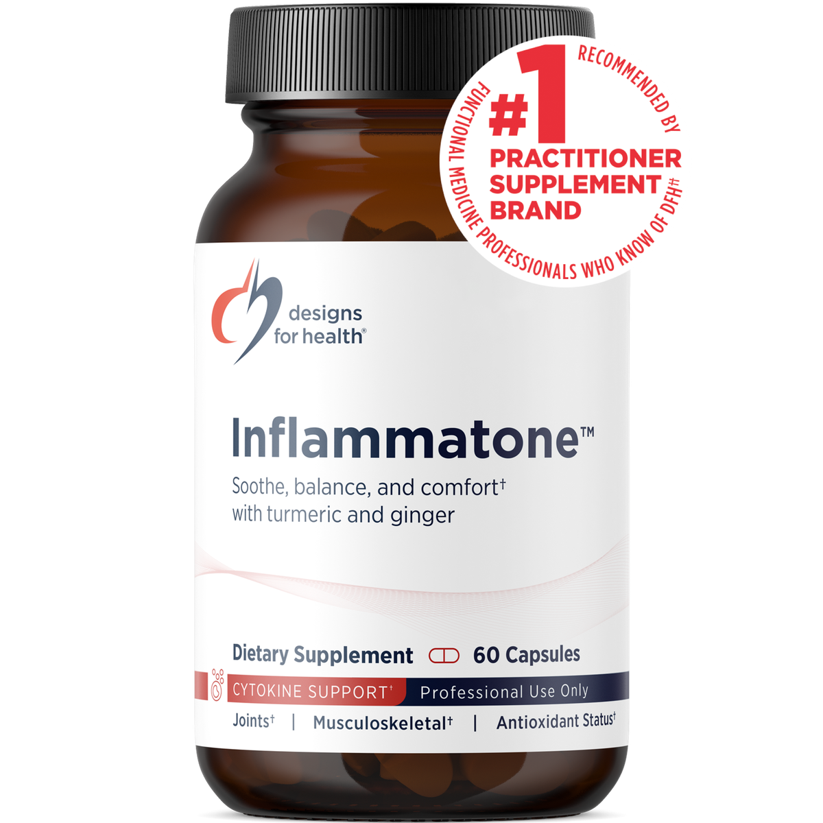 Designs for Health Inflammatone 60 capsules front label