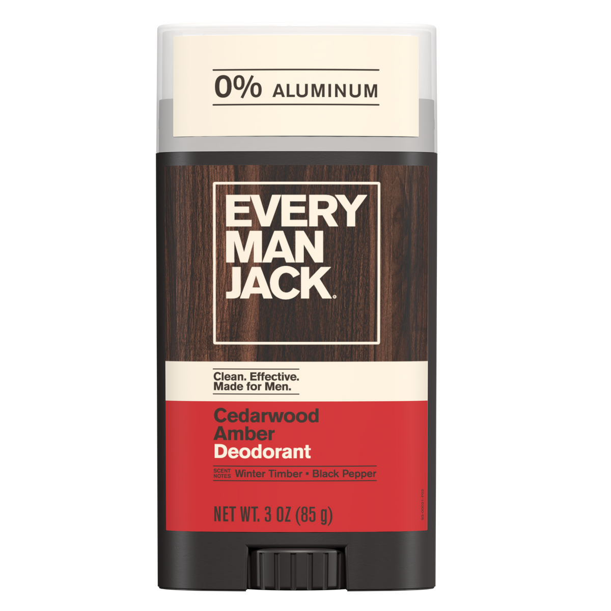 Every Man Jack Cedarwood Amber Aluminum Free Deodorant — 3 oz