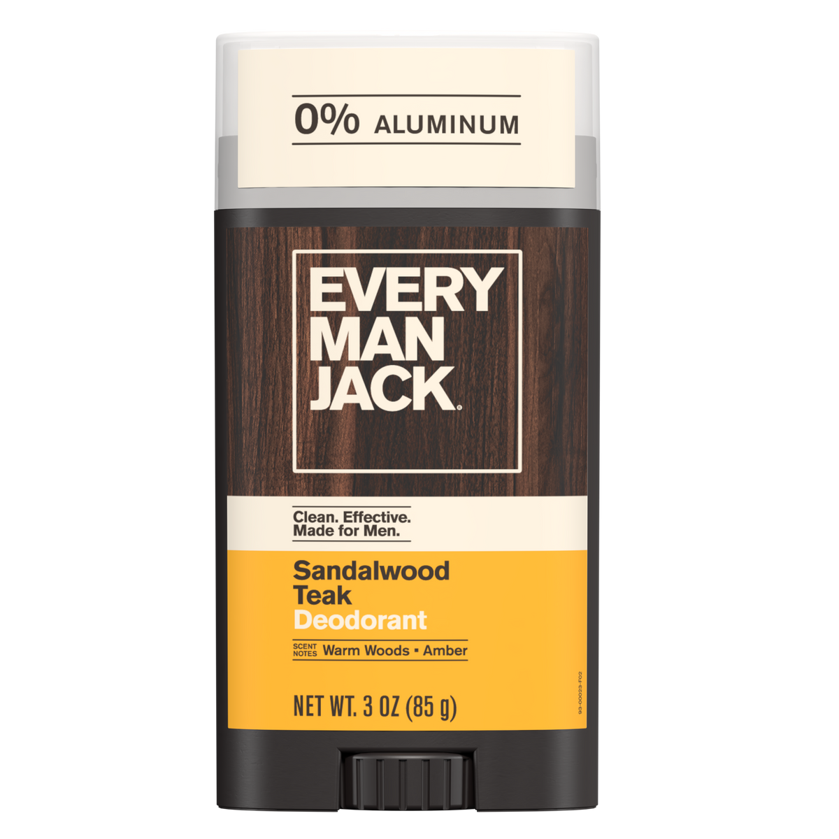 Every Man Jack Sandalwood Teak Aluminum Free Deodorant — 3 oz