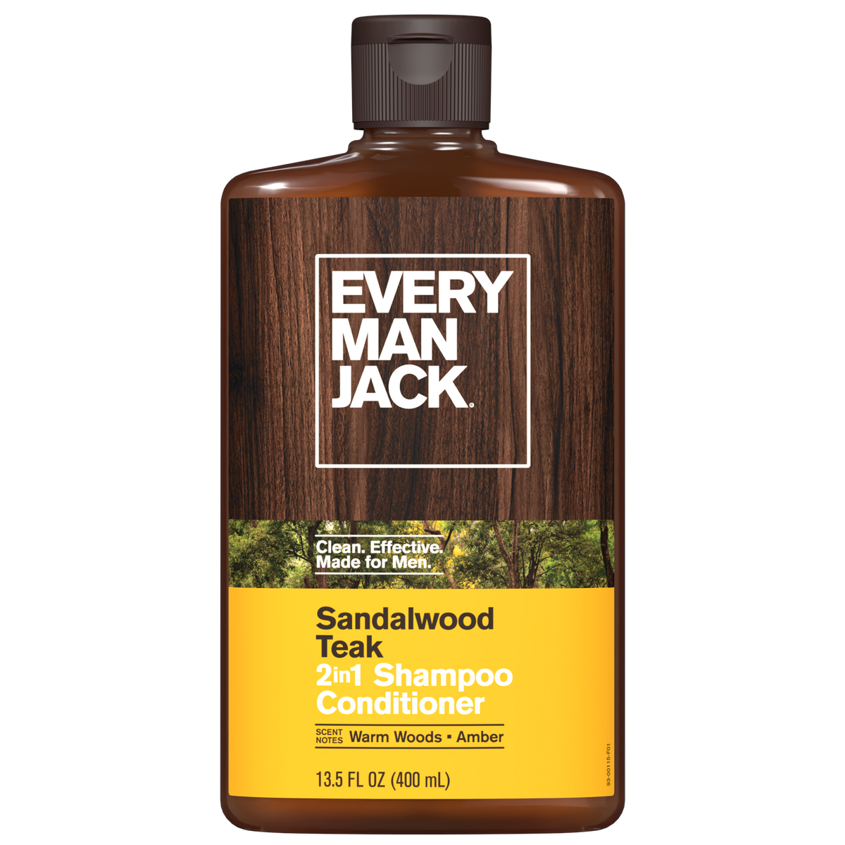 Every Man Jack Sandalwood Teak 2-in-1 Shampoo + Conditioner — 13.5 fl oz
