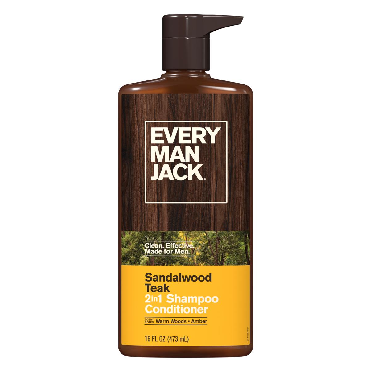 Every Man Jack Sandalwood Teak 2-in-1 Shampoo + Conditioner — 16 fl oz