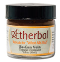 Aetherbal Re-Gen Vein topical ointment in a 1 fl oz amber jar with black lid