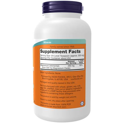 NOW Foods Magnesium Oxide Powder 8 oz