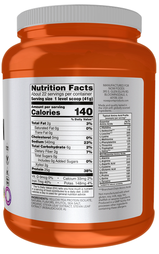 NOW Sports Pea Protein Vanilla Toffee 2 lb | Plant Protein Powder
